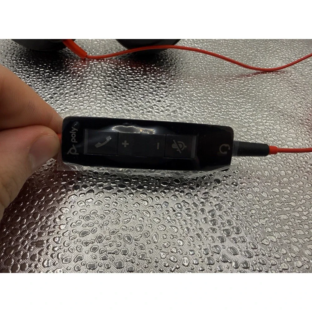 Poly EncorePro‎ HW520V Stereo Headset with Noise Cancelling Mic Red Cord